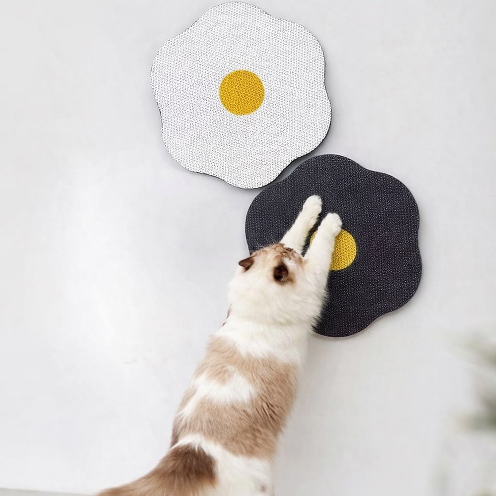 Set of 2 Floral Cat Scratcher Pad - Black and White